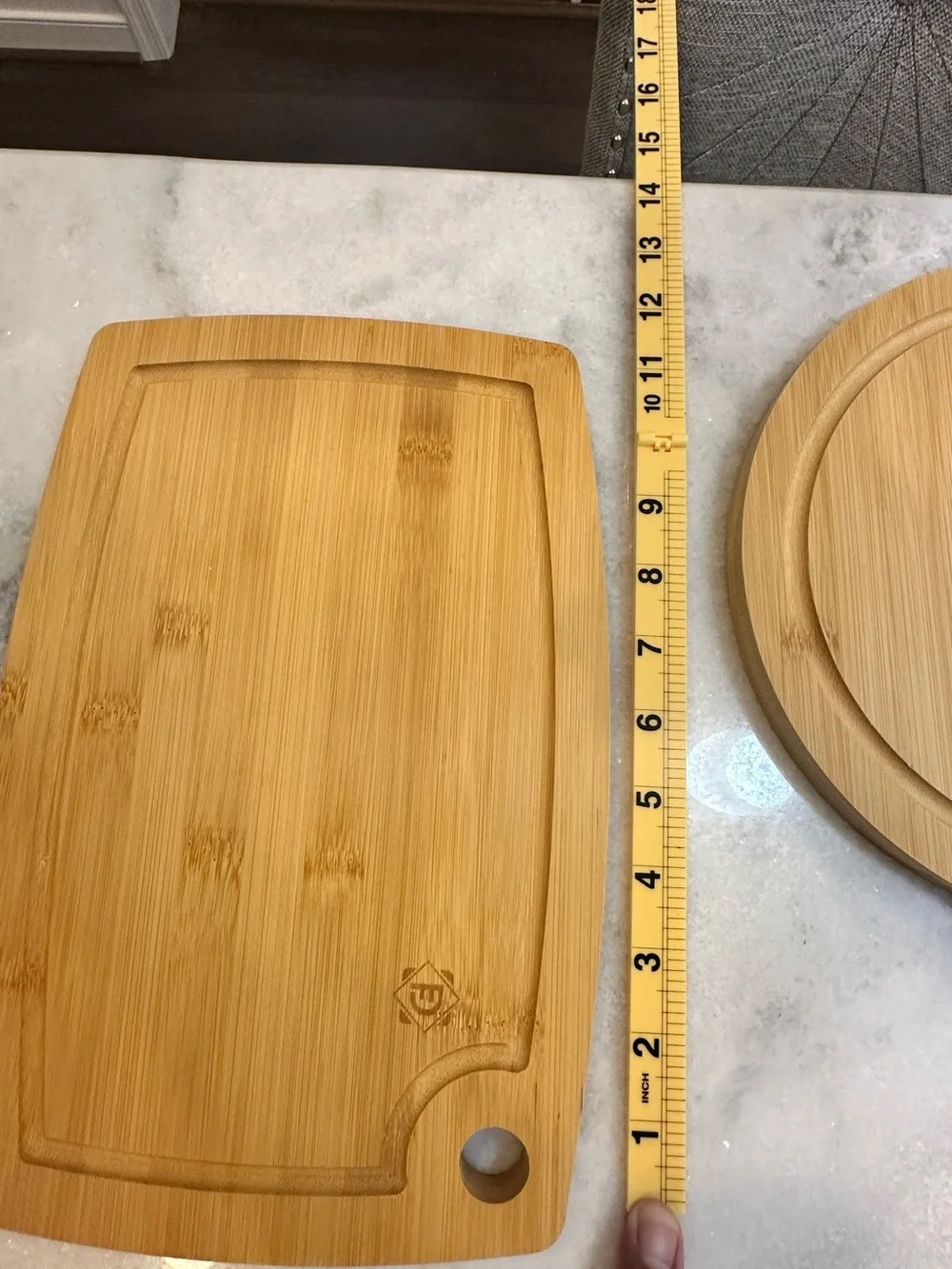 Natural Bamboo Round Cutting & Serving Board Set of 3 - NIB